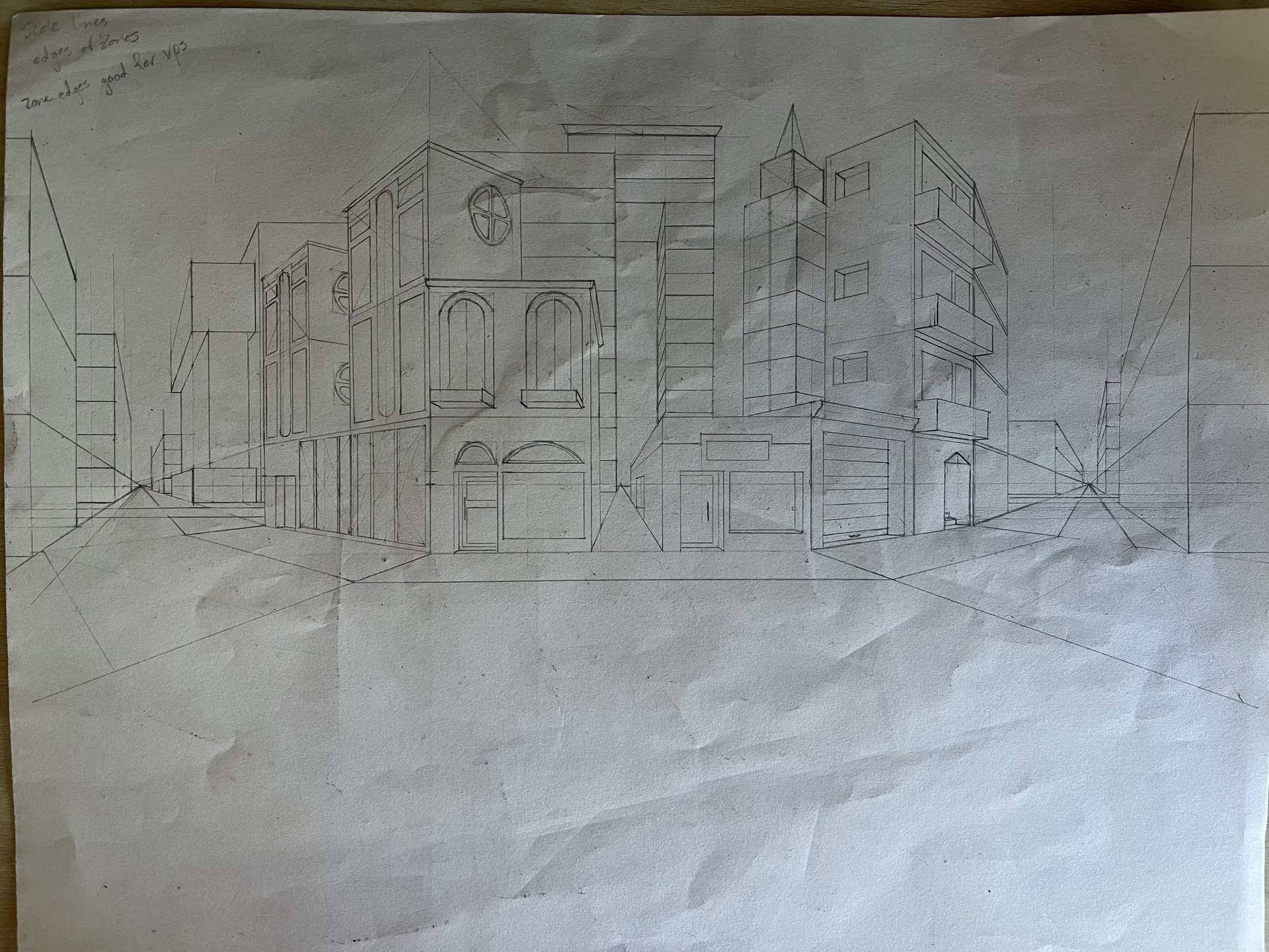 Building perspective construction study